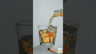 drawing bottle & glass🍾 🍷 #viral  #shortvideo  #shorts