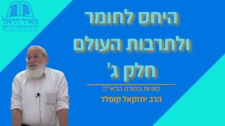 סוגיות בתורת הראי"ה | היחס לחומר ולתרבות העולם חלק ג' | הרב יחזקאל קופלד