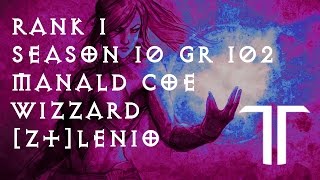 Diablo 3 RoS - Season 10 - Wizzard 102 Greater Rift Solo (Rank 1)