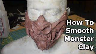 How to Smooth Monster Clay -  (Removing Tool Marks)