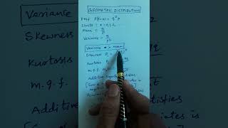 Geometric Distribution at a glance for Statistics Students #jogiraju