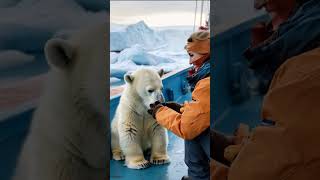 🐻‍❄️ Tiny Polar Bear's Heartwarming Rescue! 😍 #PolarBearRescue #WildlifeConservation #ArcticAnimals