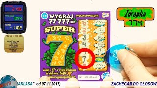 Zdrapka # 774 Super 7 / WYGRANA