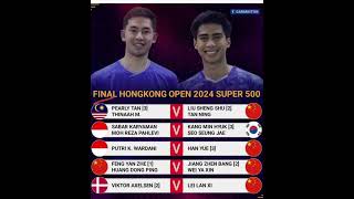 Jadwal final Hongkong Open 2024 hari ini