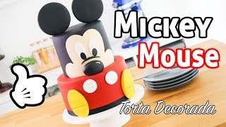 MICKEY MOUSE - Como hacer una torta decorada de dos pisos || Tan Dulce