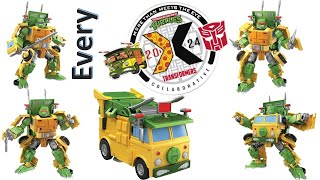 *see newer video* Every Transformers Collaborative Comparison List TMNT Wallop Party Wagon