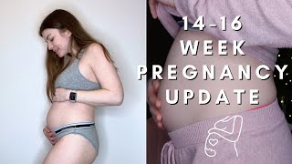 14-16 Week Pregnancy Update | Symptoms + Baby Bump Shot + 16 week Midwife appt!