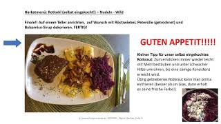 Leckeres Herbstmenü: Rotkohl einkochen, Menü mit Wild und Beilage