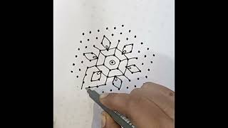 11*6 dots easy beautiful Diwali rangoli designs 🪔☘️🌹 అందమైన దీపావళి పండుగ స్పెషల్ ముగ్గు