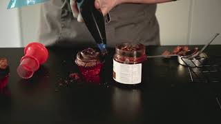 Filling and topping a cupcake