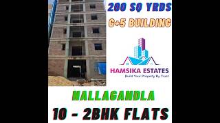 2BHK Flats For Sale in Nallagandla | G+5 Building Sale in Hyderabad | House For Sale in Nallagandla