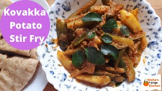 Kovakka Potato Stir Fry || Tendli Aloo Sabzi || Nisha's Orange Kitchen