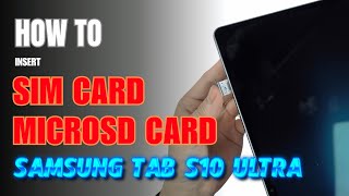 How to Install a SIM Card to Samsung Galaxy Tab S10 Ultra