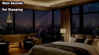 How to Sleep Like a King with Rain and Thunder Sounds | Luxury Bedroom Ambience