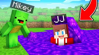 JJ Built a Base Under PORTAL To Prank Mikey in Minecraft (Maizen)