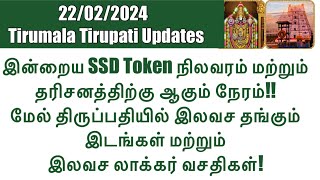 Tirumala Tirupati-SSD Token(22/02/2024)Status & Darshan Time|Free Locker,Places to Stay at Tirumala