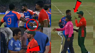 Huge Drama heated Argument between Hardik and Gambhir with Bangladesh players after IND won 1st T20