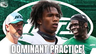 Garrett Wilson DOMINATES Giants, Olu Fashanu Elbow Injury | New York Jets Training Camp Recap