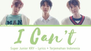 Super Junior KRY – I Can’t  (Lyrics Terjemahan Indonesia)