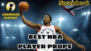 TODAYS BEST UNDERDOG FANTASY NBA PLAYER Props - Sunday November 6