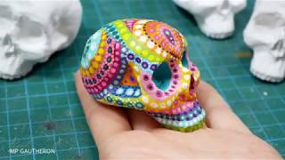 How make small plaster skulls - Tutorial by MP Gautheron