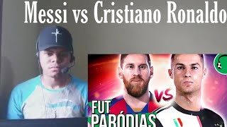 React 🎵 MESSI vs CRISTIANO RONALDO (na vida real e no vídeo game) | Futparodias