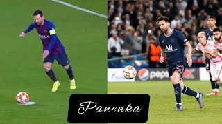 Panenka Penalty kick...... Lionel Messi Penalty...... ( Barcelona / Paris )