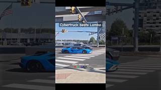 Tesla Cybertruck beats Lamborghini Aventador #shorts