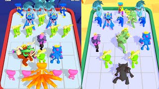 Pink Monster Merge Rainbow Friends : Merge Master Monster Battle,  Fox Monster vs Little Pink