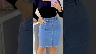 🥰😍top and trending denim jeans skirt styles 2024 for beautiful ladies|| outfit skirt jeans Styles