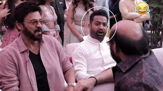 Jr NTR Fun With Venkatesh & Producers at His Brother In Law Narne Nithin Engagement Ceremony | TrT