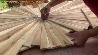 Super Creative Artistic DIY WoodworkingIdeas // How To Make A Very Beautiful Spiral Pattern Table