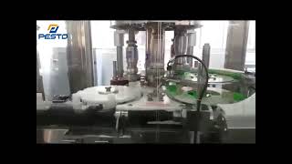 Full automatic high speed 6 head round cap lid rotary capping machine