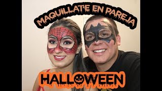 MAQUILLAJE PARA HALLOWEEN EN PAREJA - BATMAN Y MUJER ARAÑA