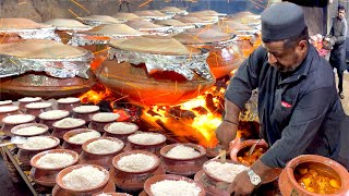 INDIAN STYLE TRADITIONAL POT BIRYANI MAKING IN PAKISTAN | MATKA MUTTON & CHICKEN BIRYANI RECIPE