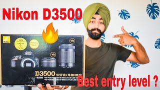 Nikon D3500 🔥 dual VR lens kit Unboxing and review 😍|| Best Budget DSLR 🔥