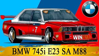 Рисуем BMW 745i E23 SA (M88) | Drawing BMW 745i E23 SA | How to draw BMW 7 Series | Drawing BMW