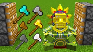 Minecraft axe + Minecraft Sun Chief =