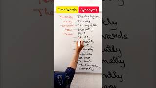 Time words. #viral #shorts #ytshorts #education #synonyms #english