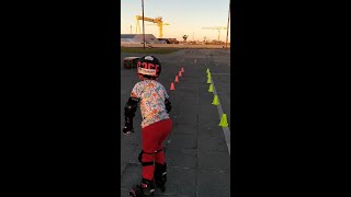 Learning to Weave with Cones #inlineskating #shorts #skating