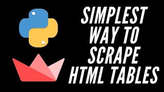 Scrape HTML tables easily with a Button Click using Python