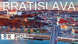 Capital of Slovakia, Bratislava in 8K HDR 10 BIT 60 FPS Cinematic Drone Video