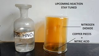 Cu + HNO3 | Copper & conc Nitric acid Chemical reaction REDOX REACTION | Chemistry Demo | STD10