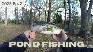 Pond Bass Fishing //Cool overcast day// (Bloopers @ end)