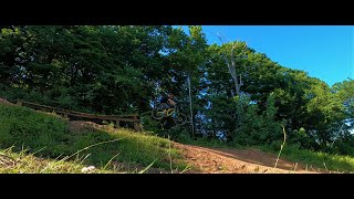 Powder ridge bike park half Pipe feature (awesome sound) gopro hero 8