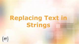 Replace text in strings