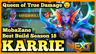 BUFFED KARRIE BEST BUILD 2020, KARRIE MOBILE LEGENDS, HYPER CARRY GAMEPLAY, SEASON 18, 2020, MLBB