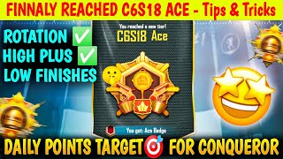 Day 07 🇮🇳 Finnaly Reached C6S18 Ace - Daily Points | Cnoqueror Rank Push Tips And Tricks | BGMI