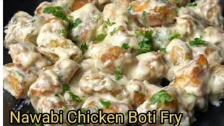 Eid Special Chicken Nawabi Boti Fry Recipe | Creamy &chessy Sauce | Chessy Bites