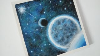 Moon Acrylic Painting/ Acrylic painting for beginners/ Easy Art| Artistic Style